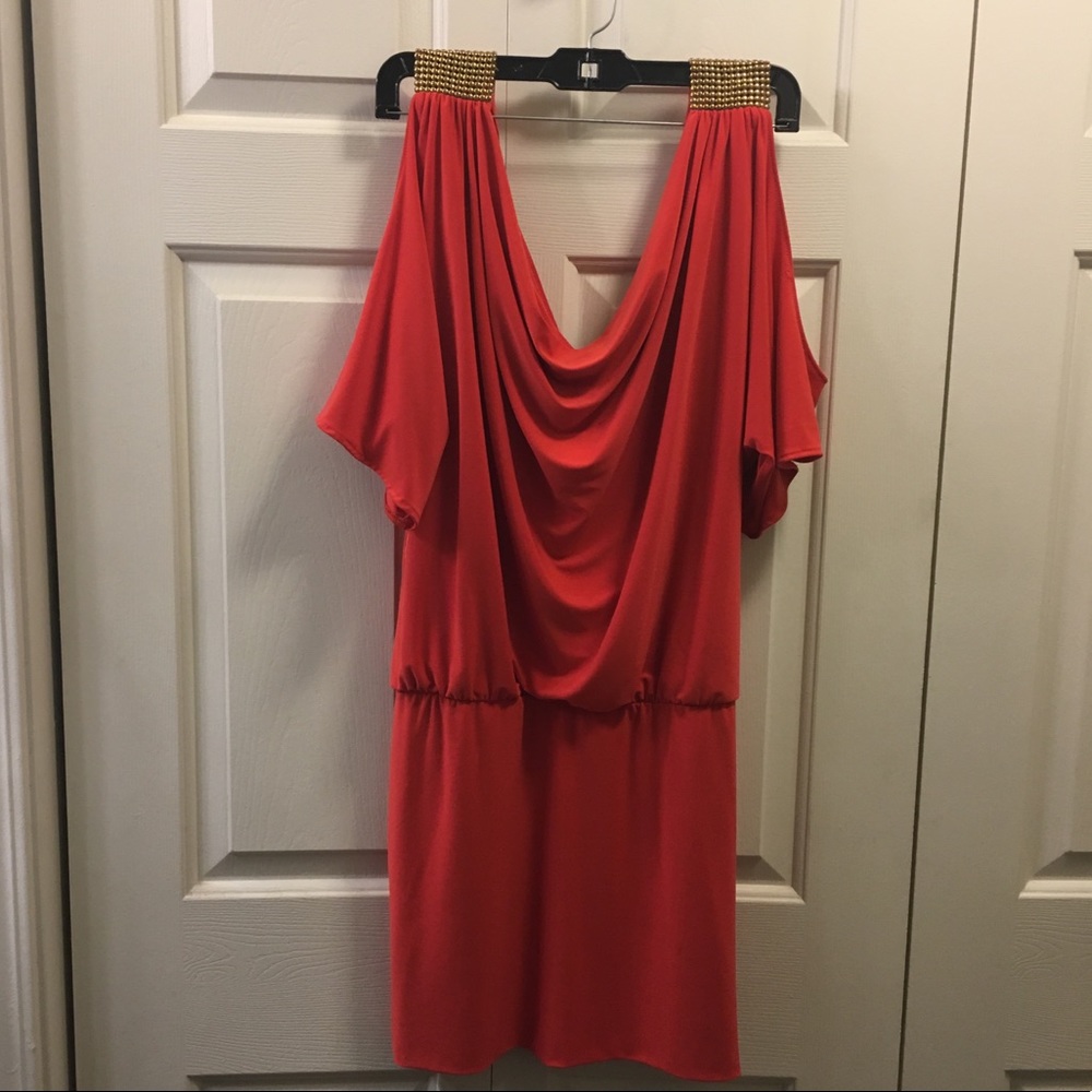 Coral/Orange Dress - worn once! Size Small